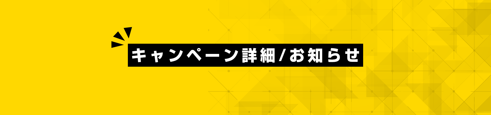 キャンペーン詳細 / お知らせ